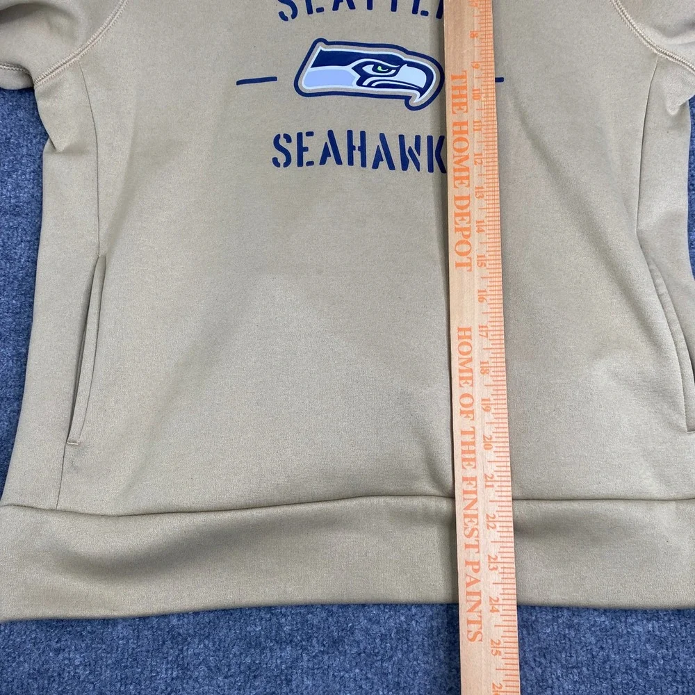 Nike Seattle Seahawks Salute to Service Hoodie Tan Camo Medium AT7936-297